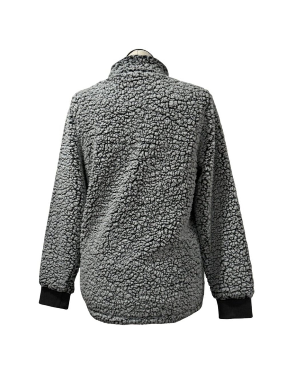 North & Acrux 1/4 Zip Jacket Womens Gray Cardinal Sherpa Pullover Long Sleeve XL - Picture 2 of 12